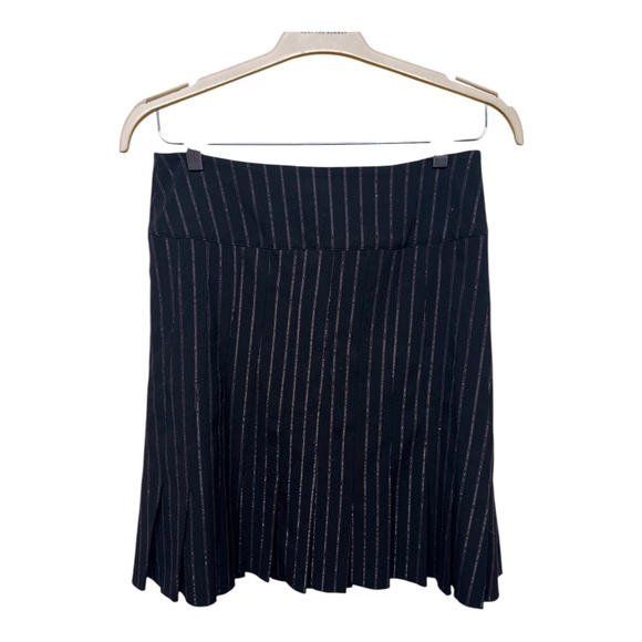 Vintage 90's Y2K Pin-Stripe Pleated Skirt - Picture 1 of 5